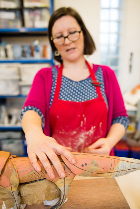 Anna-Mercedes Wear in her studio 2016